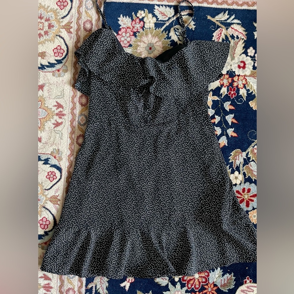 Small black with small white polkadots